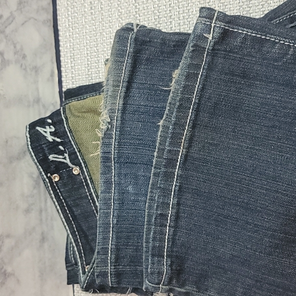 LA Idol Jeans Women's Size 3 USA Blue Denims Bootcut - Picture 6 of 8